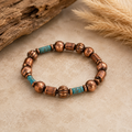 Copper & Turquoise Beaded Bracelet