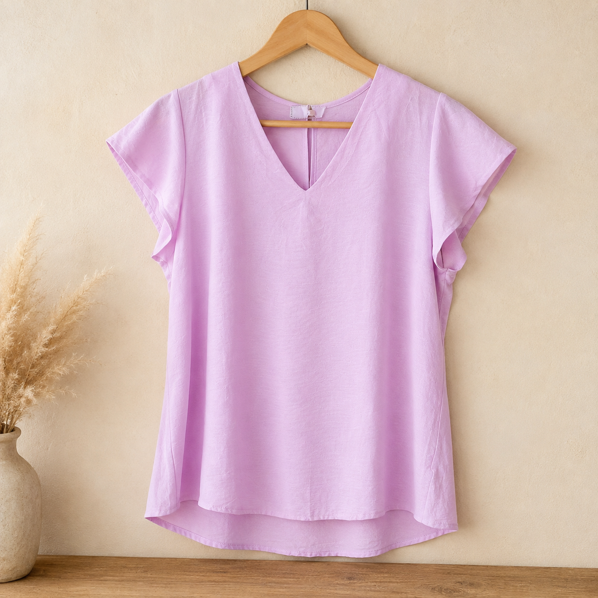 Lilac Breeze V-Neck Top