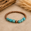Kingman Turquoise & Copper Bracelet