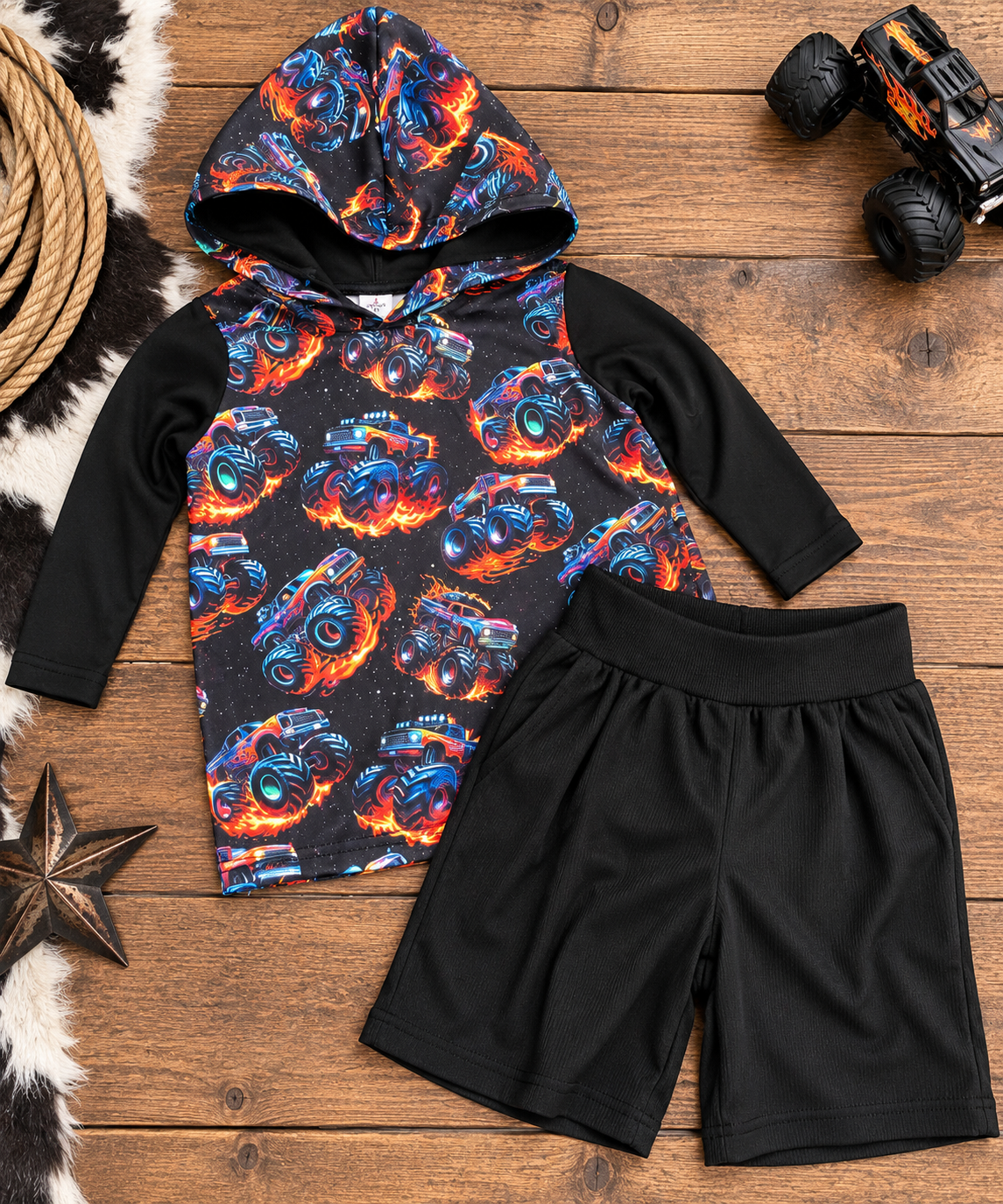 Monster Truck Blaze Hoodie Set
