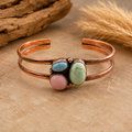 Copper 3 Stone Cuff