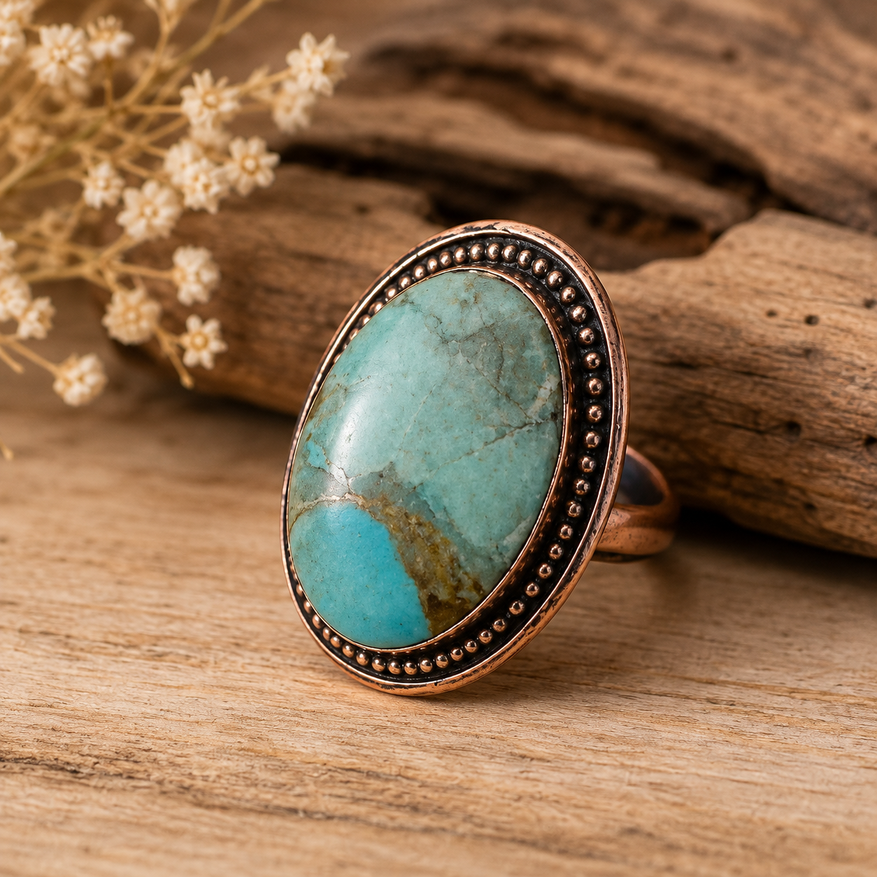 Copper Canyon Turquoise Statement Ring