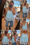 💙 Light Blue Floral Tank