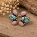 Golden Hills Pink & Turquoise Adjustable Ring