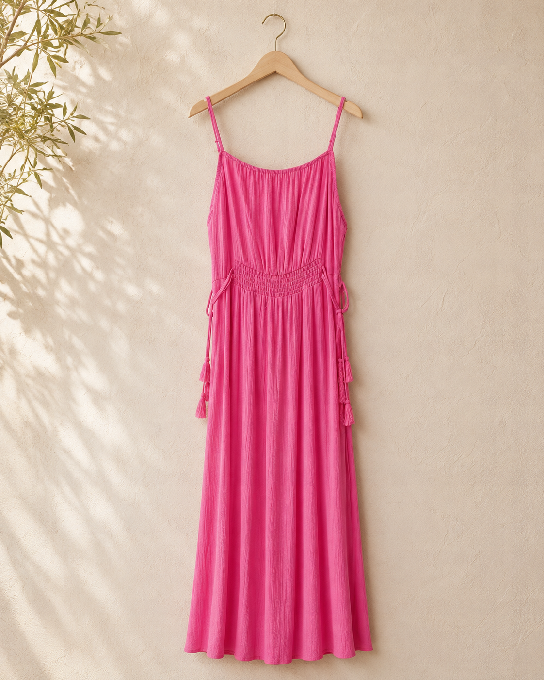 Pretty in Pink Tassel Maxi Dress