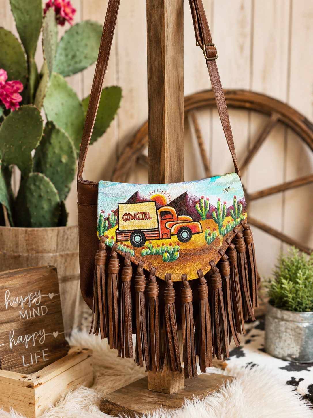 🤎 Cowgirl Truck Fringe Crossbody Purse 🤎