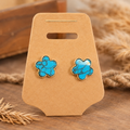 Turquoise Blossom Stud Earrings