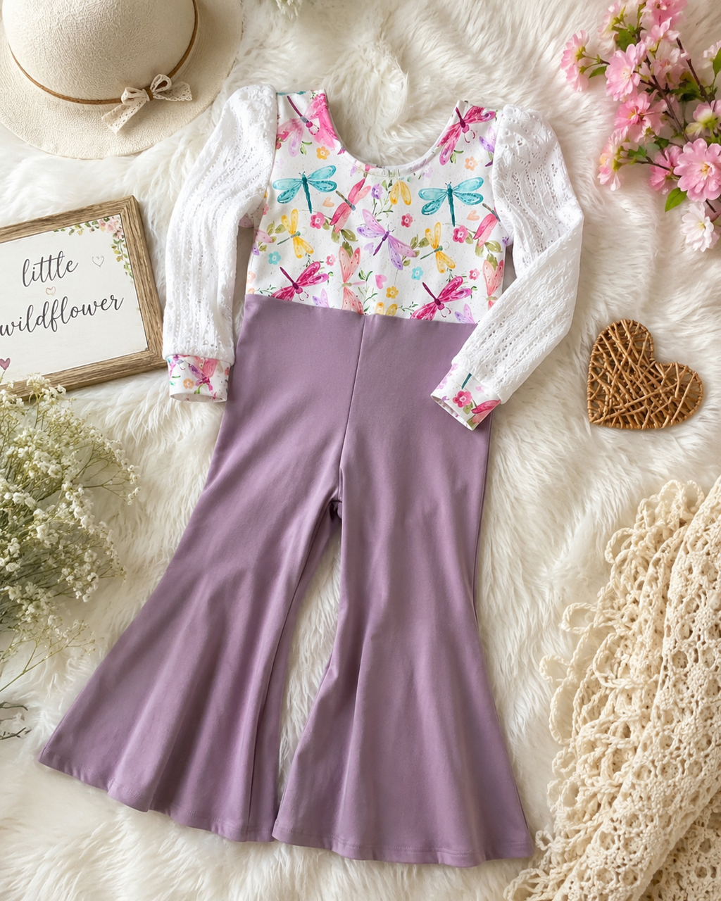 ✨ Handmade Little Wildflower Romper