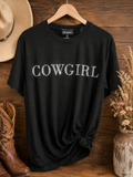 Cowgirl Tee With Sparkling Lettering ✨