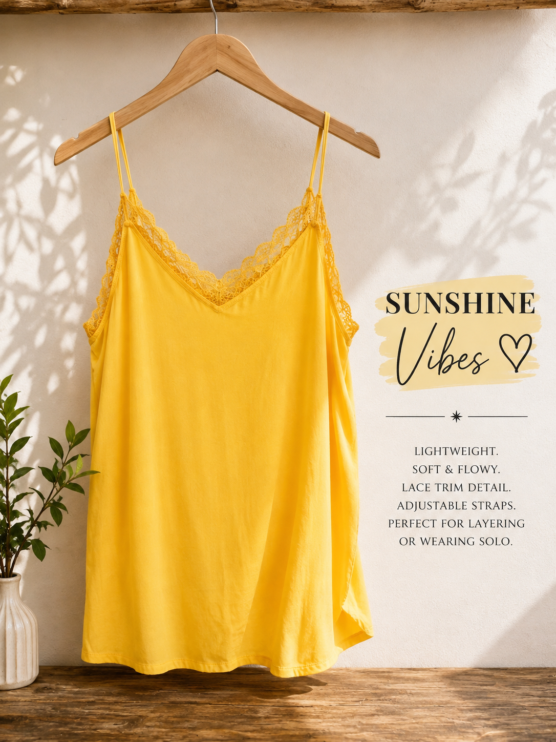 Sunshine Lace Cami