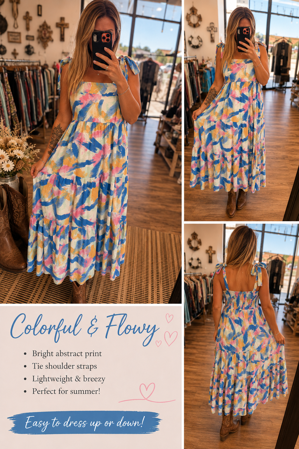Colorful & Flowy Dress 👗 NOW ON SALE 40% OFF