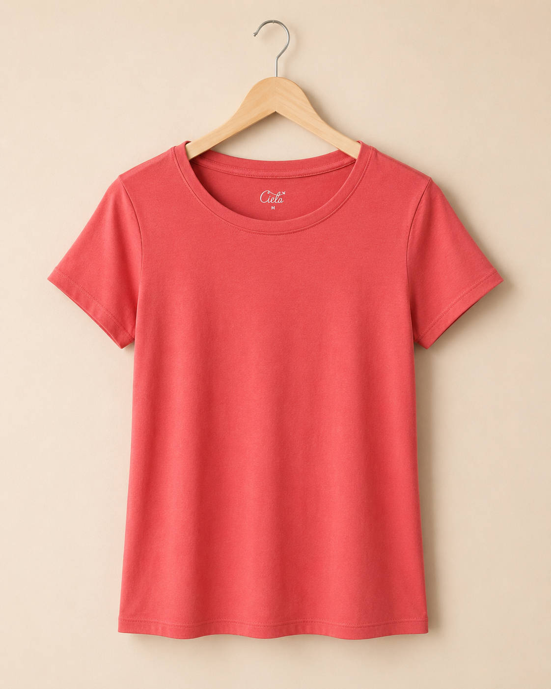 Sunset Coral Basic Tee