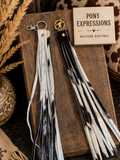 🤎 Western Cowhide Wristlet Keychains