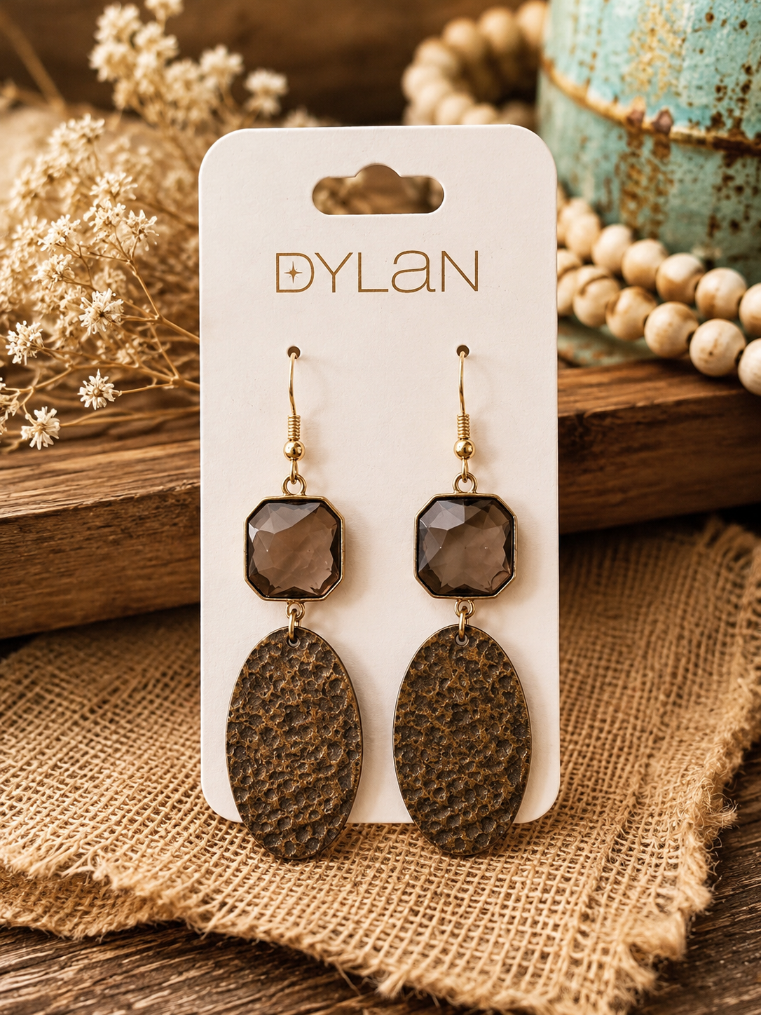 🤎 Rustic Glam Statement Earrings 🤎