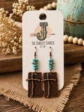 🤎 Rustic Copper & Turquoise Earrings