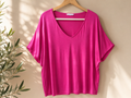 Hot Pink Everyday V-Neck Top