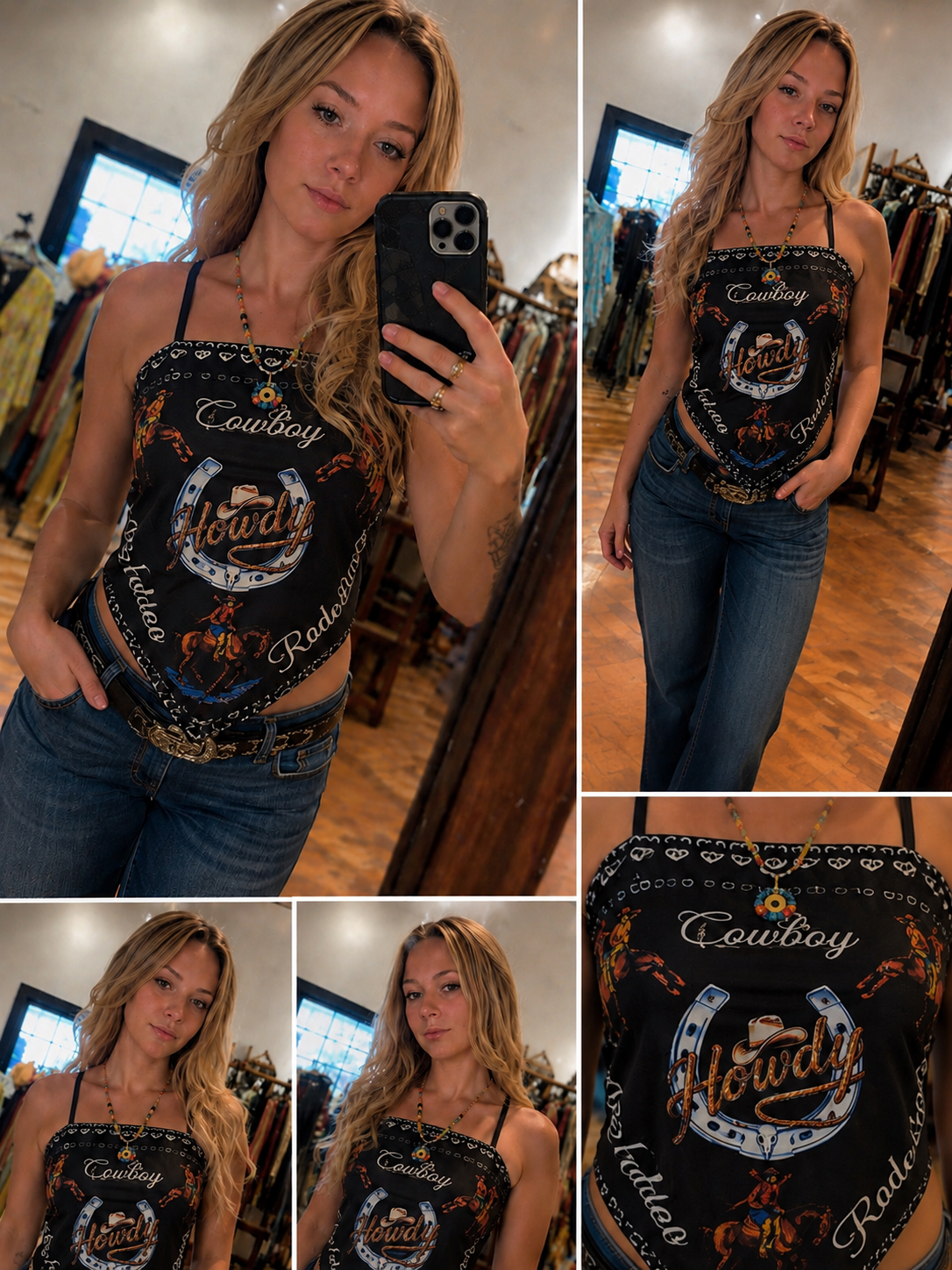 🤠 Howdy Rodeo Scarf Top 🤠